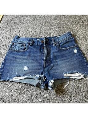 We The Free Distressed Button Fly Jean Shorts size 27